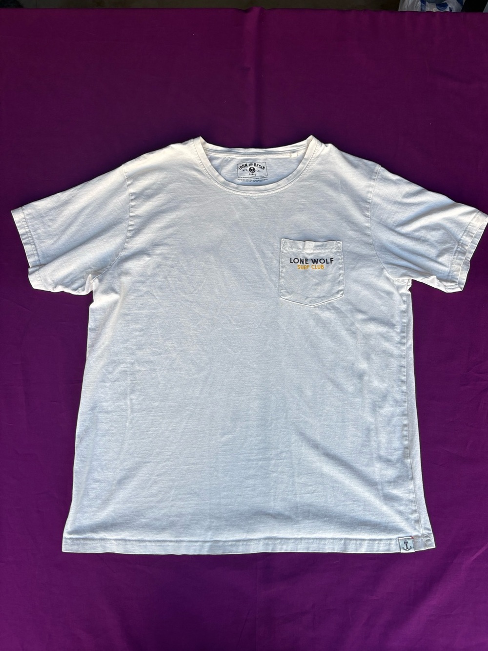 Iron & Resin Lone Wolf Surf Club Organic Cotton Pocket Tee L